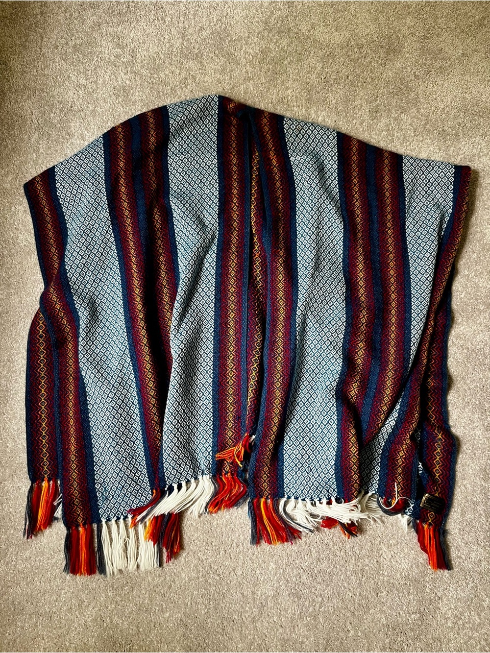 Peruvian Handwoven Striped Shawl